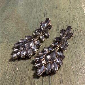 Gray Costume Earrings